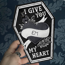 Load image into Gallery viewer, Personalised Fob I Give You My Heart Coffin Card
