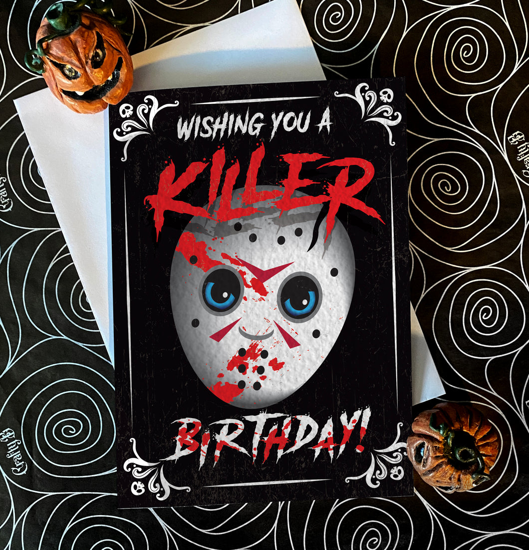 Wishing You A Killer Birthday - hockey mask