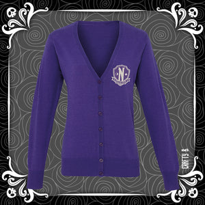 Nevermore V Neck Embroidered Cardigan