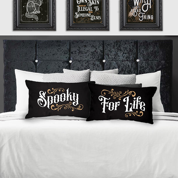 Pair of Spooky For Life Cushions