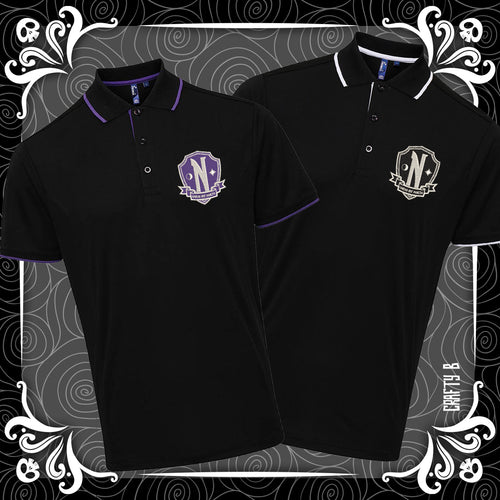 Nevermore Crest Straight Polo Tee