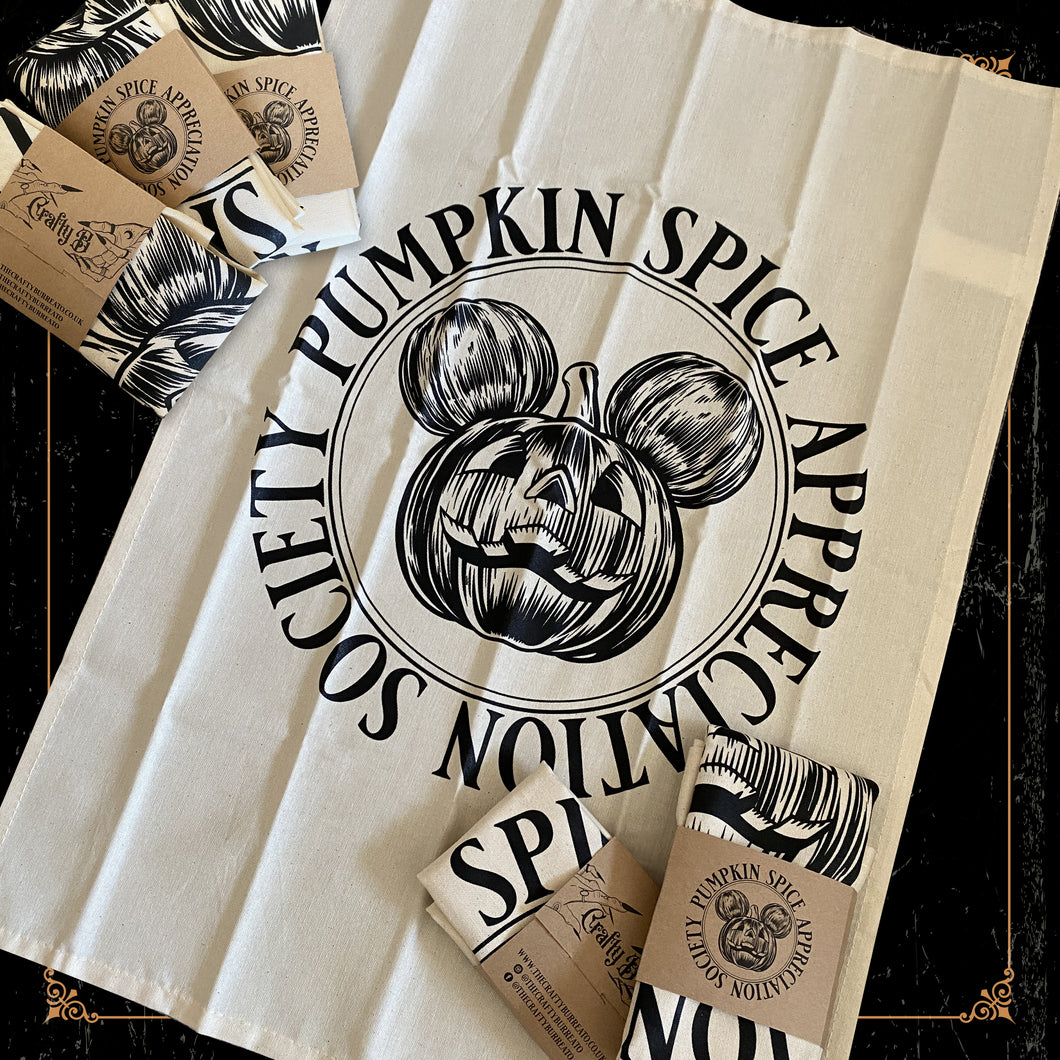 Pumpkin Spice Appreciation Society Tea Towel