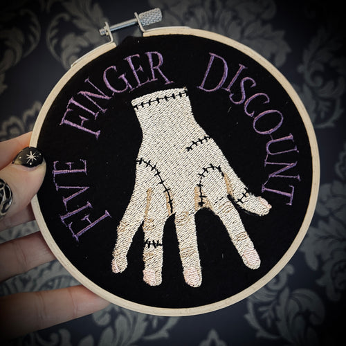 Five Finger Discount Embroidered Hoop