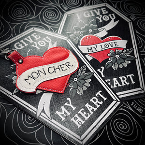 Personalised Fob I Give You My Heart Coffin Card