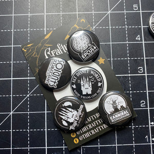 Pack of 5 Alt Disney World Button Badges
