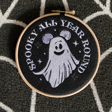 Load image into Gallery viewer, Spooky all year round Embroidered Hoop