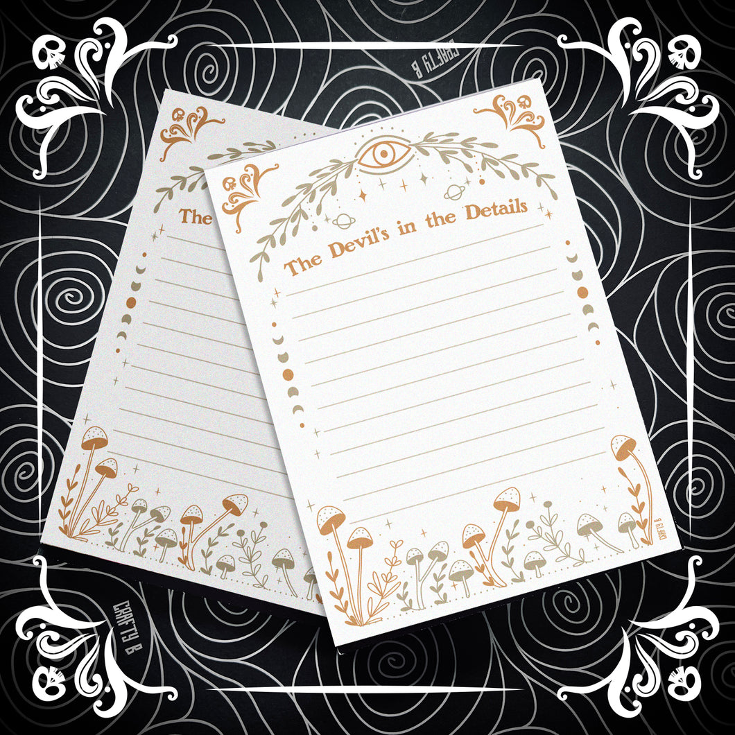 The Devil's in the Details Notepad