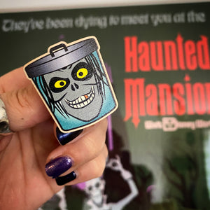 Ghost Host! Hatbox Ghost Pin Badge