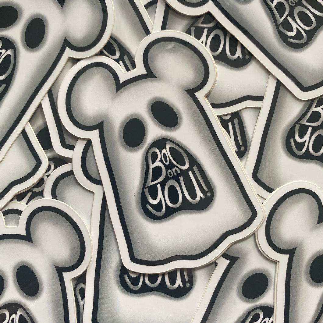 Boo On You Vinyl Sticker