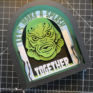 3D Lets Make A Splash Card - Creature from the Black Lagoon