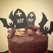 Load image into Gallery viewer, Bats and Grave Stone Mini Topper Set